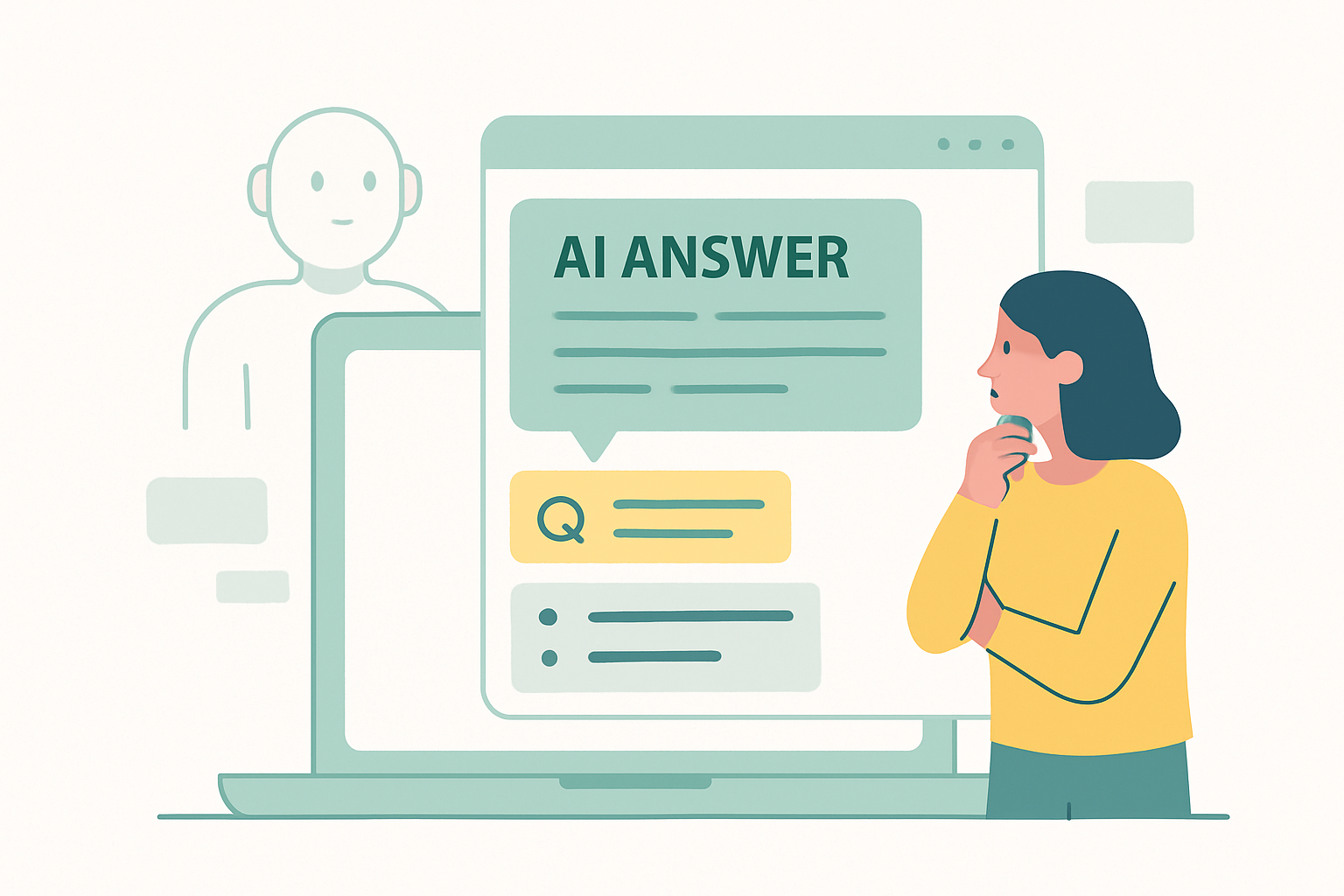 AI assistant surfacing blog content as a summarized answer